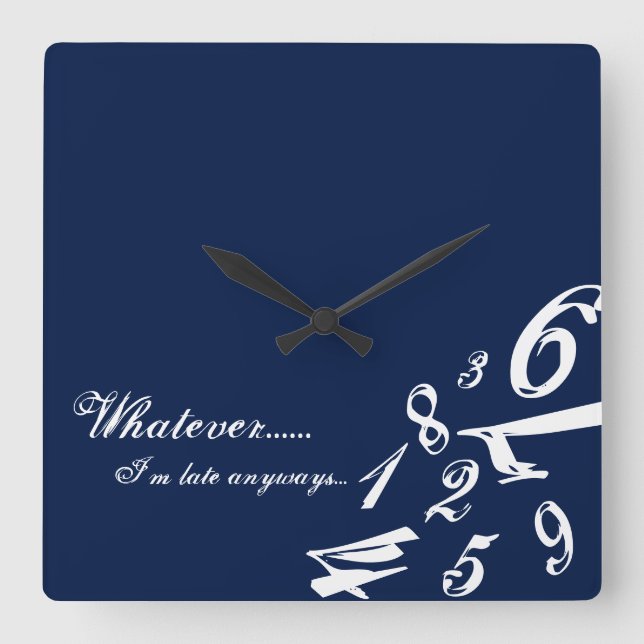 Seja lá o que for que estou atrasado Relógio Númer (Frente)