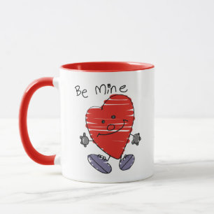 "Seja meu!" Caneca feliz do dia de são valentim