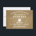 Seja Meu Cartão De Padrinho de casamento - Burlap<br><div class="desc">Pop a pergunta com esta carta lisa humorística e encantadora. Personalize a frente com o nome dele e as costas com a sua própria mensagem pessoal. Basta editar o nome e a mensagem no verso, selecionar uma quantidade de "1" e adicionar ao carrinho. Crie cartões personalizados para toda a festa...</div>