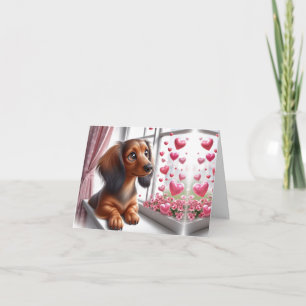 Seja Meu Cartão de São Valentim de Dachshund
