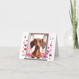 Seja Meu Cartão de São Valentim de Dachshund