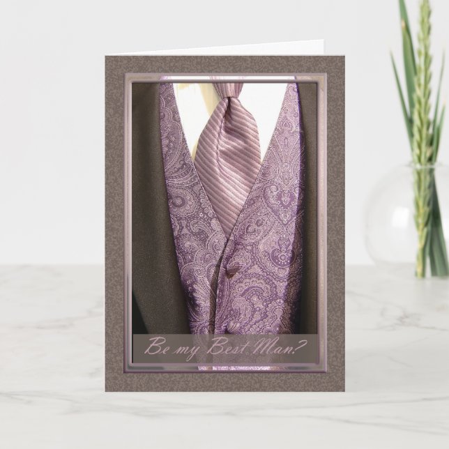 Seja meu melhor homem? Convite esperto e à moda (Frente)