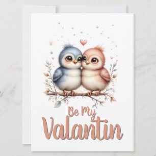 Seja Meu Valentin – Arte de Pássaros de Amor no Di