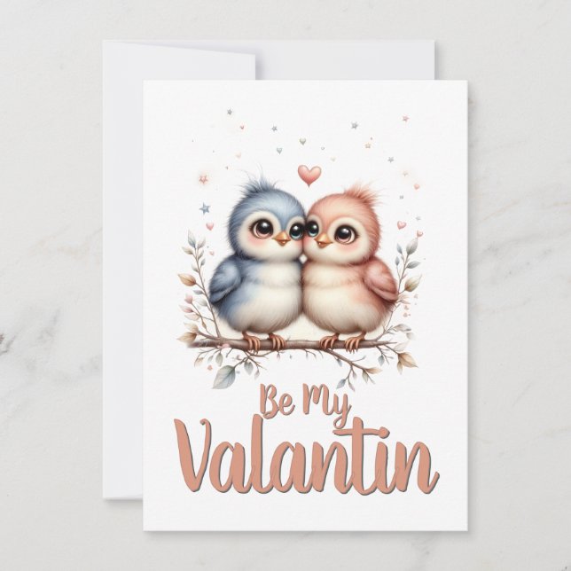Seja Meu Valentin – Lindos Pássaros de Amor Arte d (Frente)