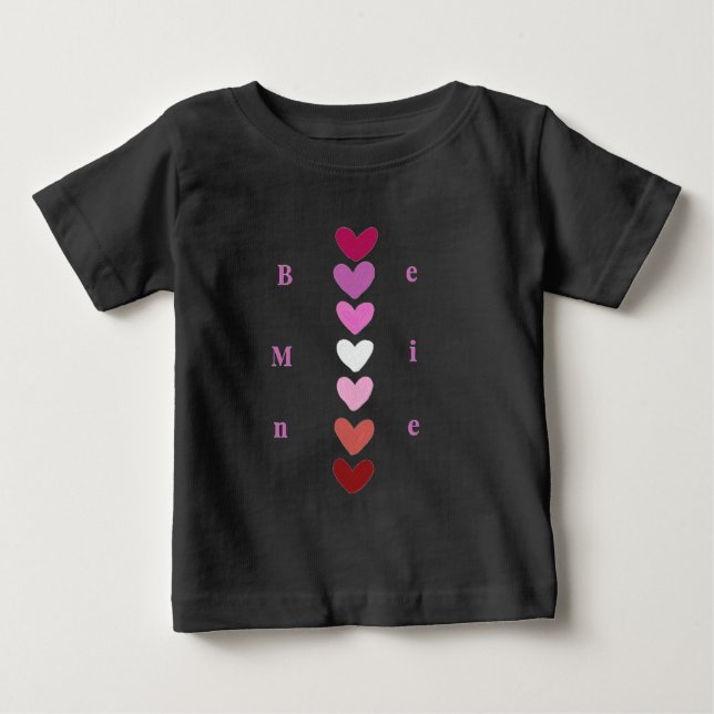 Seja Minha Camiseta Minimal Heart Stack Valentine (Frente)