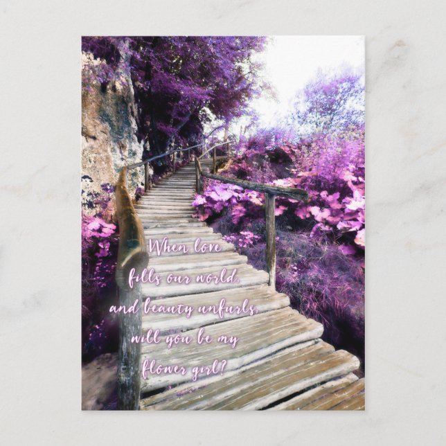 seja minha menina das flores convite caminho de ma (Frente)