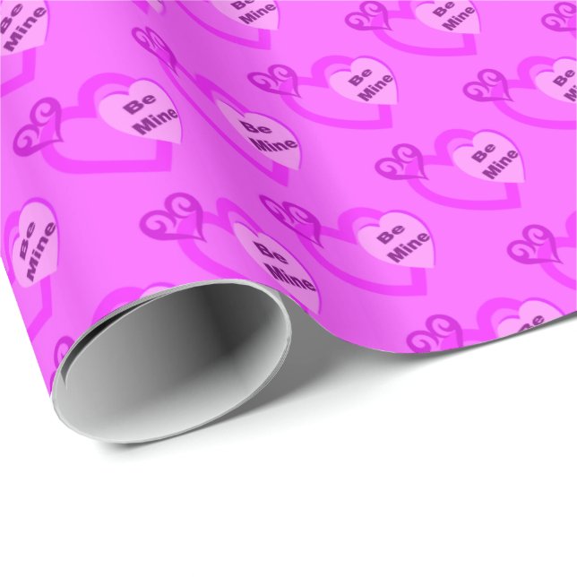 Seja Minha Papel de Presente Corações de São Valen (Ponta do rolo)