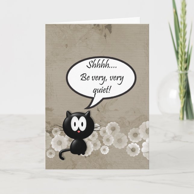 Seja muito, muito quieto! Convite de festas (Frente)