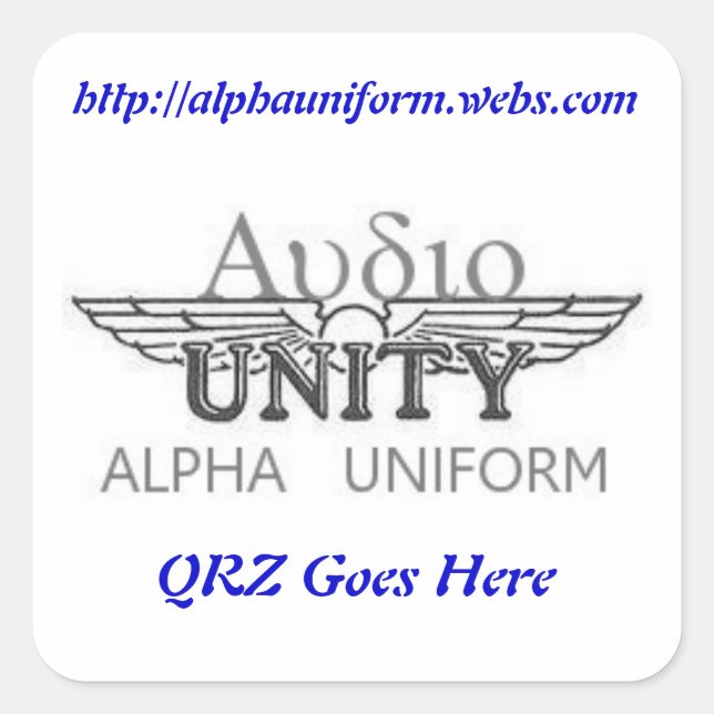 Seja o adesivo AU quadrado (Frente)