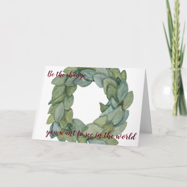 Seja o cartão do feriado da mudança (Frente)