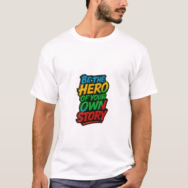 Seja o Herói - Camisa de Ponta Motivacional (Frente)