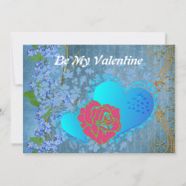 Seja o meu Namorados Romântico Rosa varrendo cartã