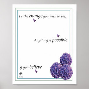 Seja o poster da citação motivacional da mudança