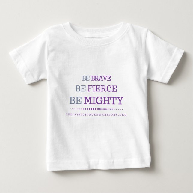 Seja t-shirt infantil bravo (Frente)