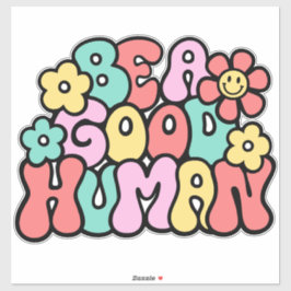 Seja um bom presságio do adesivo de retrô humano