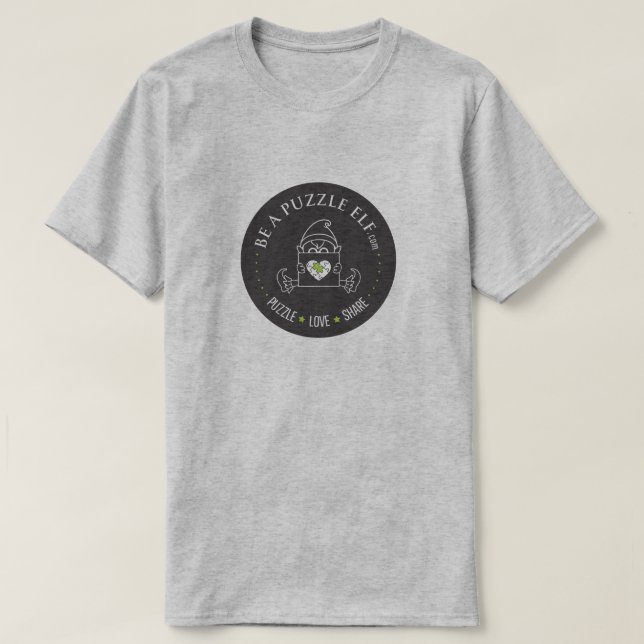 Seja um Elfo de Puzzle - Camiseta Básica (Frente do Design)