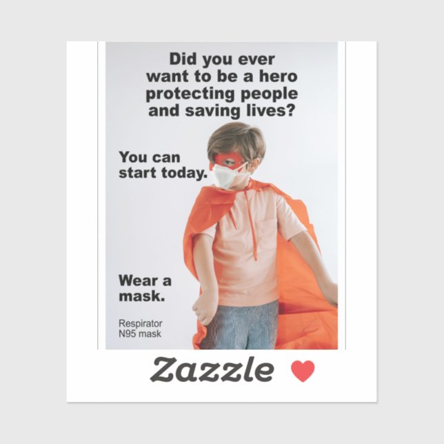 Seja um herói e salve vidas vinil adesivo (Folha)