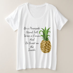 Seja um t-shirt Curvy do tamanho do abacaxi