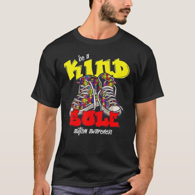 Seja Uma Alma Gentil Camiseta Puzzle Conscientizaç (Frente)