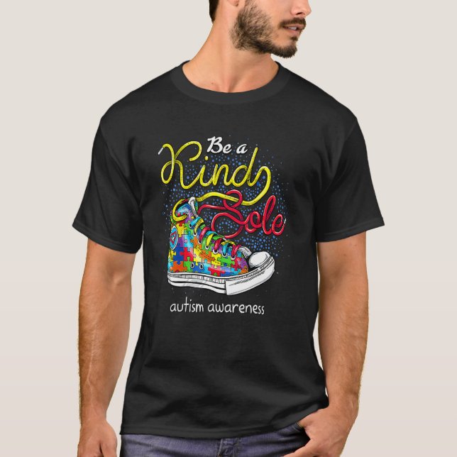 Seja Uma Alma Gentil Camiseta Puzzle Conscientizaç (Frente)