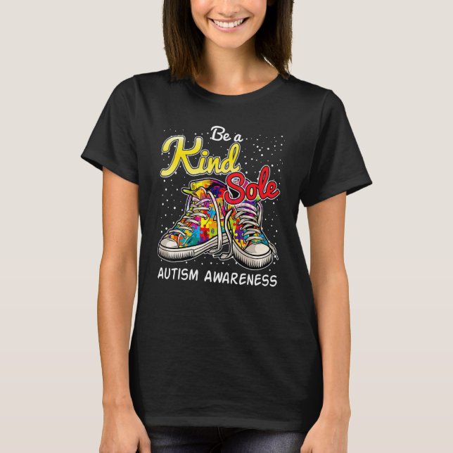 Seja Uma Alma Gentil Camiseta Puzzle Conscientizaç (Frente)
