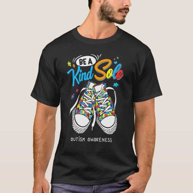 Seja Uma Alma Gentil Camiseta Puzzle Conscientizaç (Frente)