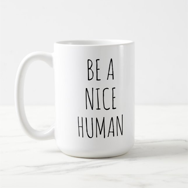Seja uma caneca de café inspirada humana agradável (Esquerda)