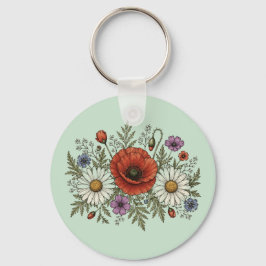 "Seja uma Flor Silvestre" Chaveiro de Círculo de A