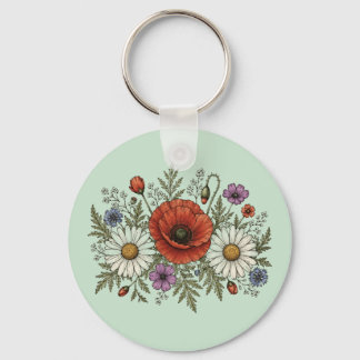 "Seja uma Flor Silvestre" Chaveiro de Círculo de A