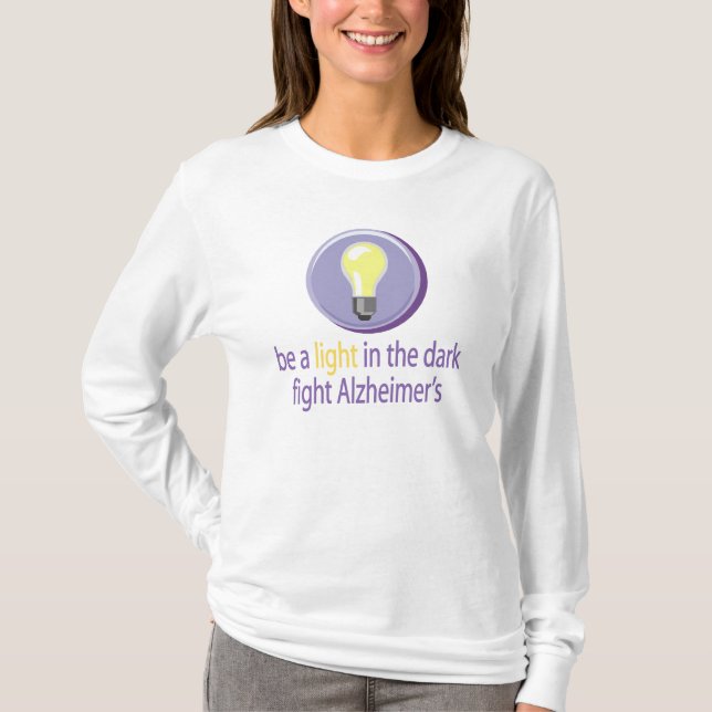 Seja uma luz - a camiseta de Alzheimer da luta (Frente)