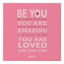 Seja Você — Impressão de tela azul (10" x 10")