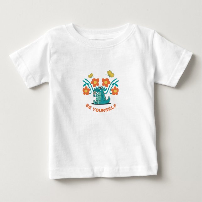 Seja você mesmo camiseta de bebê fofa. (Frente)