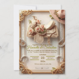 Sela & Brilho – Convite de Casamento Western Rústi