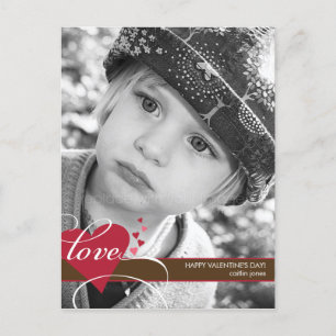 Selado com cartão de Posto de Dia de os namorados 