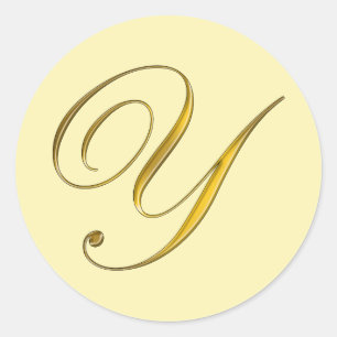 Selante de Envelope Monograma Y Dourado Adesivo