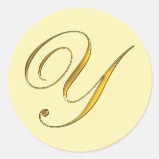 Selante de Envelope Monograma Y Dourado Adesivo