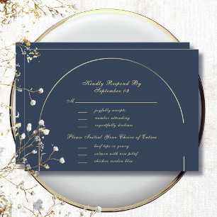 Seleção de Menu de Moldura de Arco Dourado Navy Es