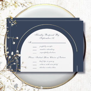Seleção de Menu de Script de Moldura Dourada Navy 