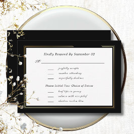 Seleção de Menu de Script Dourado Preto Preto Escu