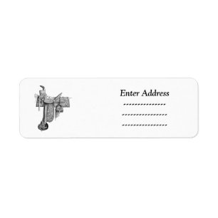 Seletor de cavalos Etiqueta de endereço personaliz