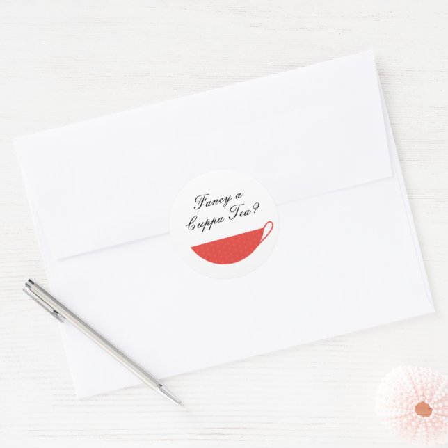 Seletor de Envelope Red Teacup e adesivo (Envelope)