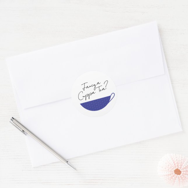 Seletor de Envelope Teacup Azul / Adesivo (Envelope)