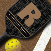 Seletor de Pickleball Preto com Nome Personalizado