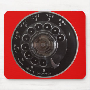 Seletor giratório Mousepad do telefone do vintage