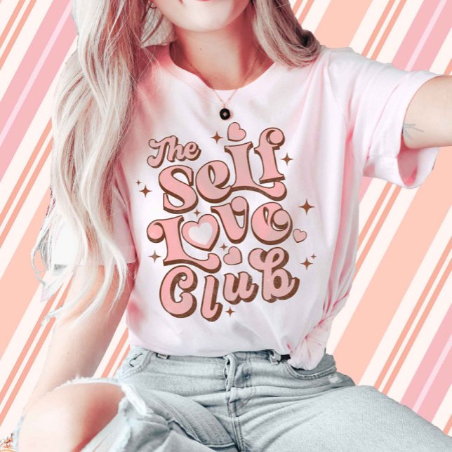 Self Love Club Retro T-Shirt (Criador carregado)