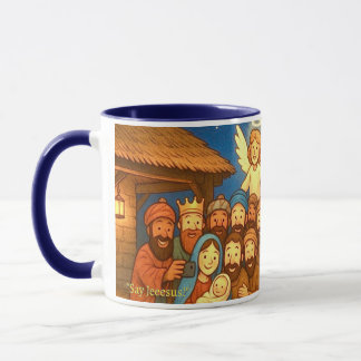 Selfie da Noite Santa Natal Caneca de Café 11 oz