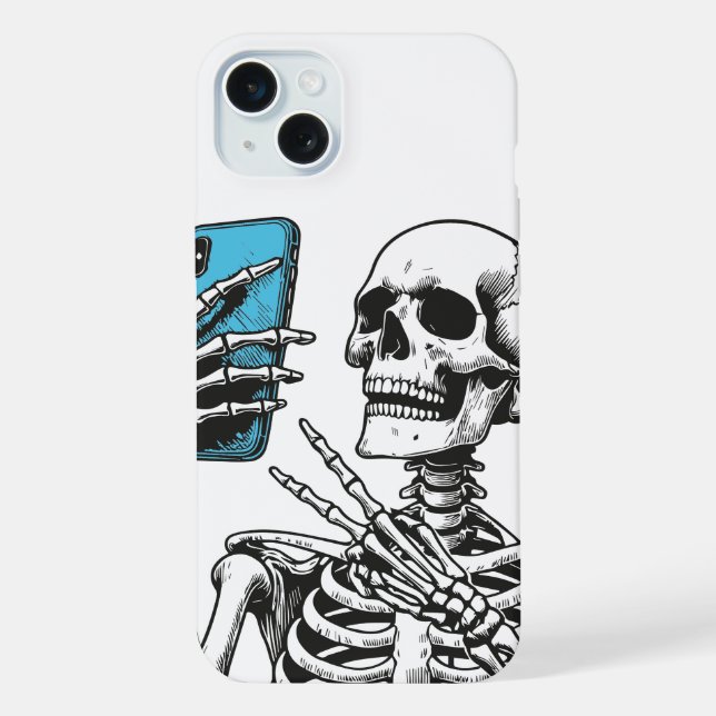Selfie-Time Skeleton Phone Case (Verso)