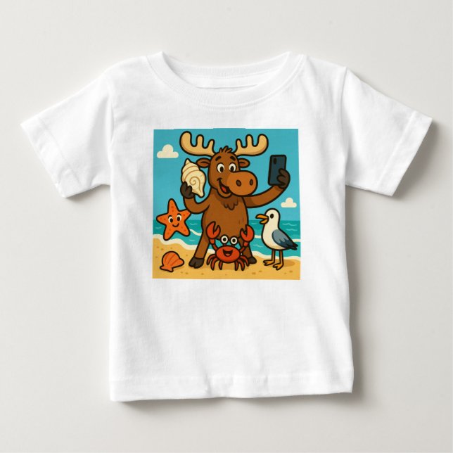 Selfies com Shellphone – Camiseta de Diversão na P (Frente)