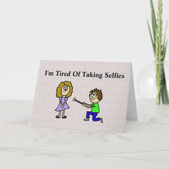 Selfies Românticas Cartão de Amor de Casal (Frente)