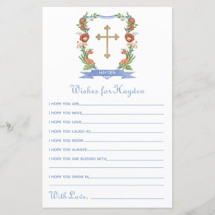 Selgle Safari Crest Baptism Deseja para Bebê